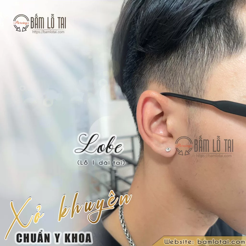 Dịch vụ Xỏ khuyên (bấm lỗ tai) Lobe 1, 2, 3 Chuẩn Y Khoa tại "Xỏ Khuyên Chuẩn Y Khoa" 6 083343 bam lo tai 01