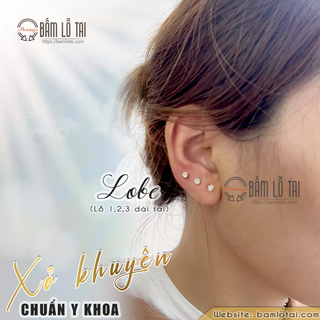 Dịch vụ Xỏ khuyên (bấm lỗ tai) Lobe 1, 2, 3 Chuẩn Y Khoa tại "Xỏ Khuyên Chuẩn Y Khoa" 4 083346 bam lo tai 05